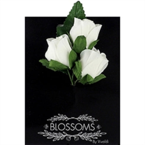 30mm Closed Rose Head Flower (available in 2 colours)