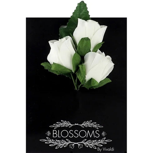 30mm Closed Rose Head Flower (available in 2 colours)