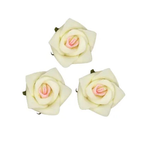 30mm Foam Rose Head Flowers (available in 6 colours)