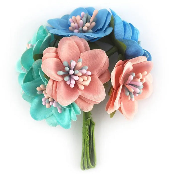 35mm Fabric Flowers with Stamens