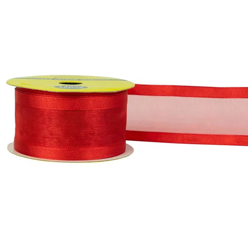 38mm Satin Sheer Edge Ribbon (available in 2 colours)
