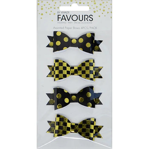 3D Paper Foil Bow Embellishments (available in 2 colours)