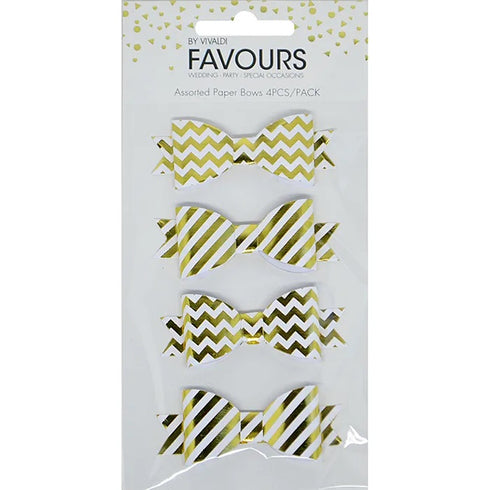 3D Paper Foil Bow Embellishments (available in 2 colours)