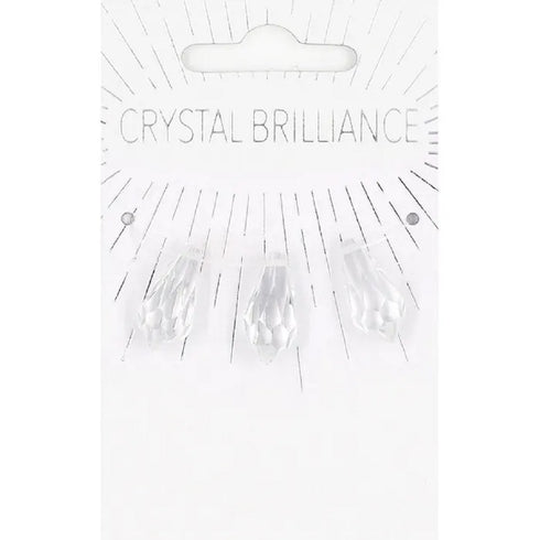 3Pcs Teardrop Shape Crystal Pendants (available in 3 colours)