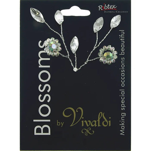 3 Stem Flower and Teardrop Spray