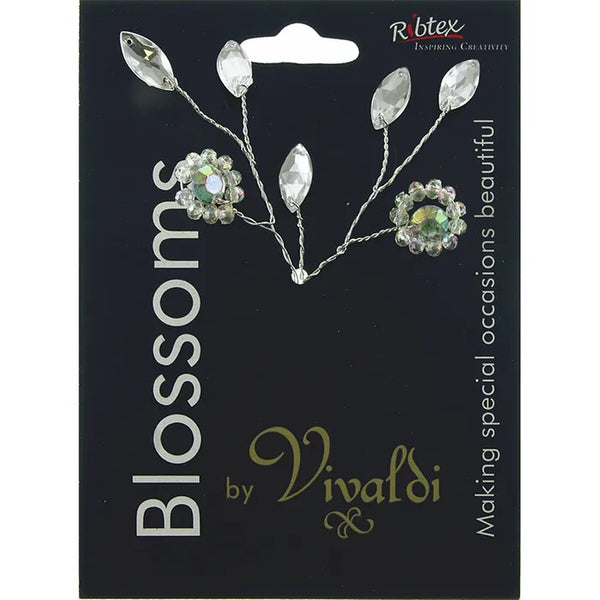 3 Stem Flower and Teardrop Spray