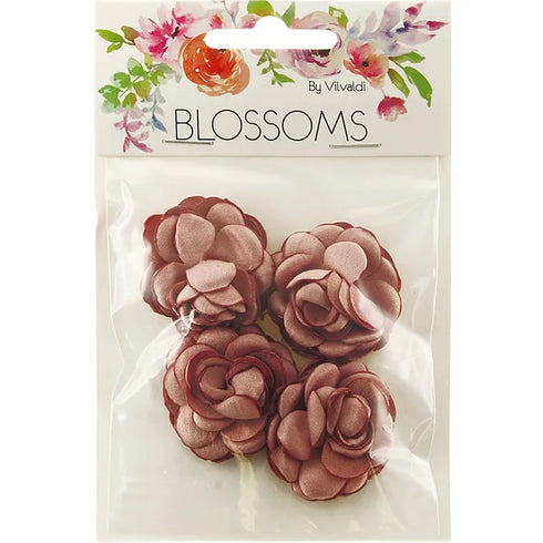 3cm Burnt Edge Rose Flowers (available in 2 colours)