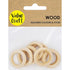 3cm Craft Mini Wood Hoops