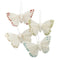 3cm Glitter White Butterfly
