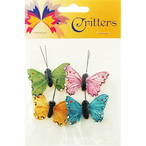 3cm X 4cm Assorted Feather Butterfly