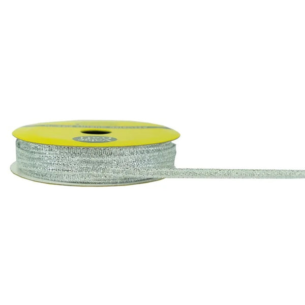 3mm Nylon Metallic Silver Colour Taffeta Ribbon