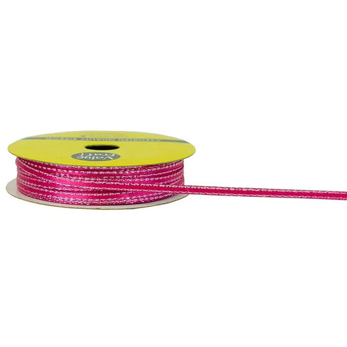 3mm Poly Satin with Metallic Edge Ribbons (available in 11 colours)