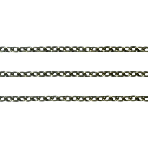 3mm x 2mm Metal Alloy Oval Link Chain (available in 5 colours)