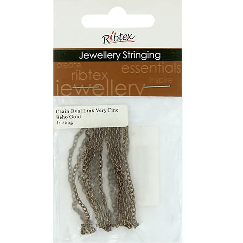 3mm x 2mm Metal Alloy Oval Link Chain (available in 5 colours)