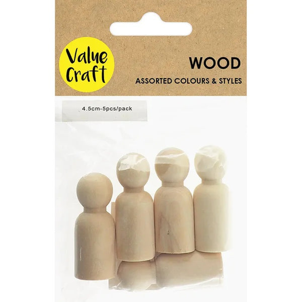 4.5cm Craft People Shape Wood