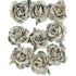 40mm Linen Printed Rose Head Flowers