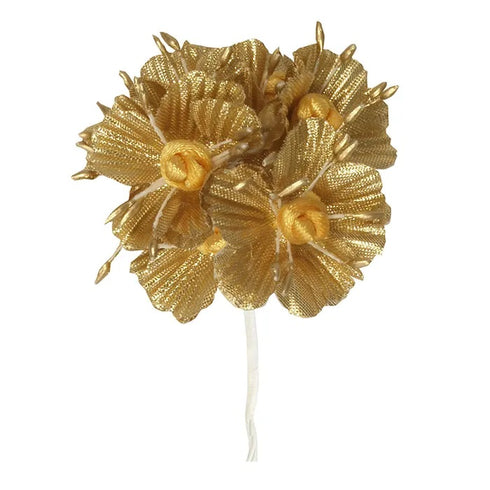 40mm Polyester Flower with China Knot (available in 5 colours)