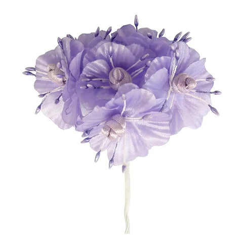 40mm Polyester Flower with China Knot (available in 5 colours)