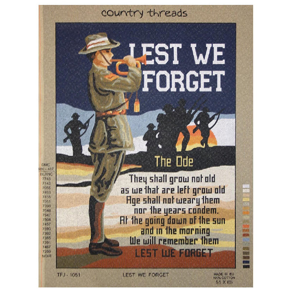 41cm x 55cm Lest We Forget Tapestry