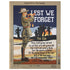41cm x 55cm Lest We Forget Tapestry