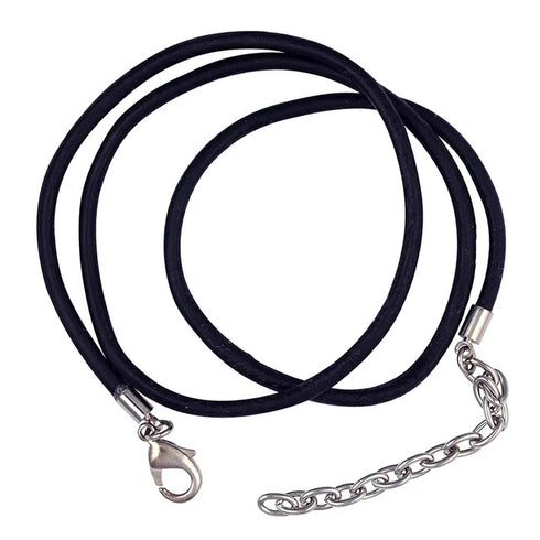 45cm Leather Necklace with Clasp