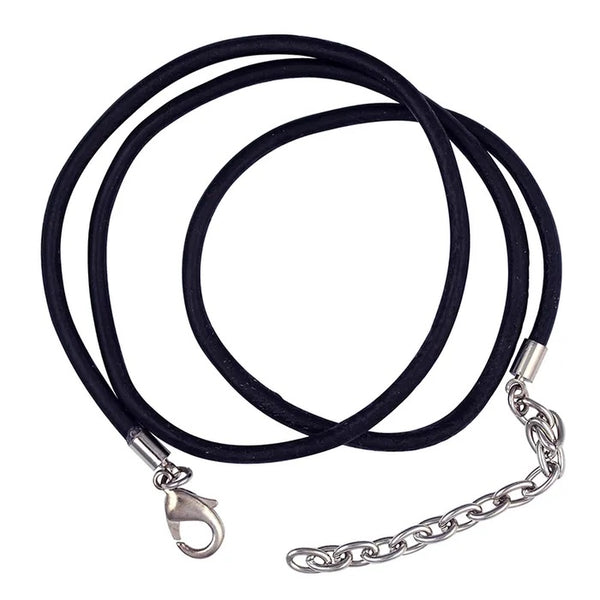 45cm Leather Necklace with Clasp