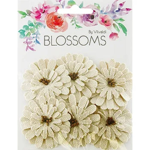 45mm Layered Petals Canvas Flowers