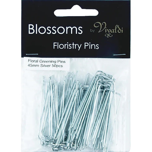 45mm Metal Alloy Greening Floral Pins