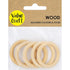 4cm Craft Mini Wood Hoops