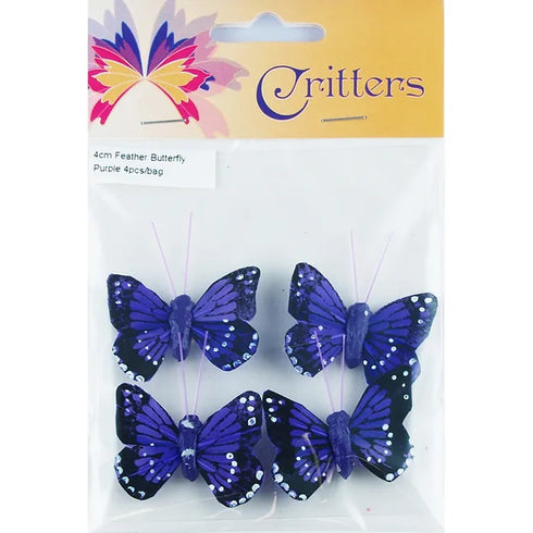 4cm Feather Butterfly (available in 6 colours)
