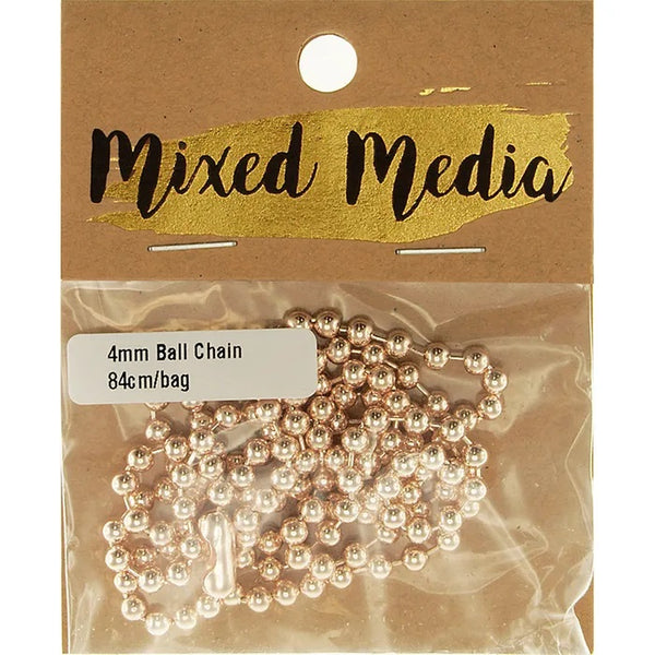 4mm Metal Alloy Ball Chain with Clasp
