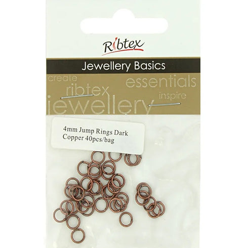 4mm Metal Alloy Jump Rings (available in 8 colours)