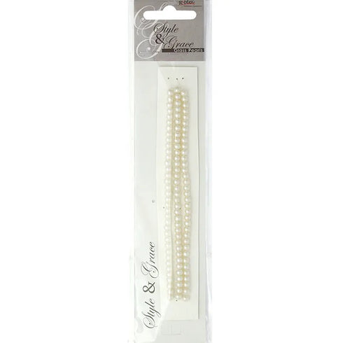 4mm Round Glass Pearl Beads (available in 5 colours)