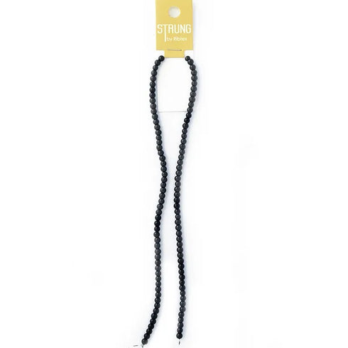 4mm Round Glass Pearls Strung Beads (available in 7 colours)