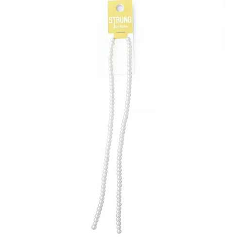 4mm Round Glass Pearls Strung Beads (available in 7 colours)