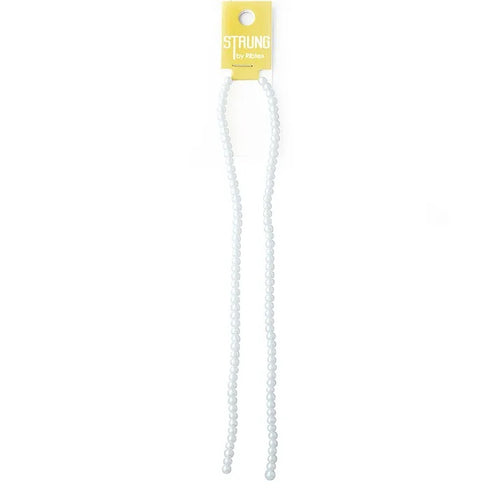 4mm Round Glass Pearls Strung Beads (available in 7 colours)