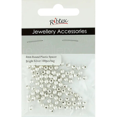 4mm Round Plastic Spacers (available in 2 colours)