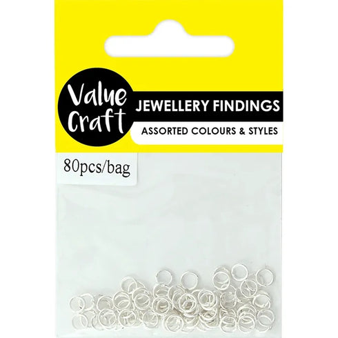 4mm Silver Colour Jump Rings