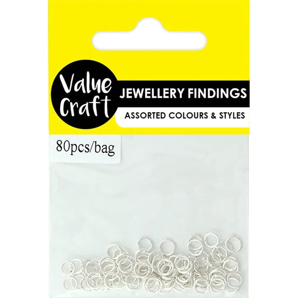 4mm Silver Colour Jump Rings