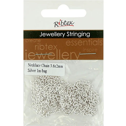 4mm x 2mm Metal Alloy Twisted Oval Link Chain (available in 5 colours)