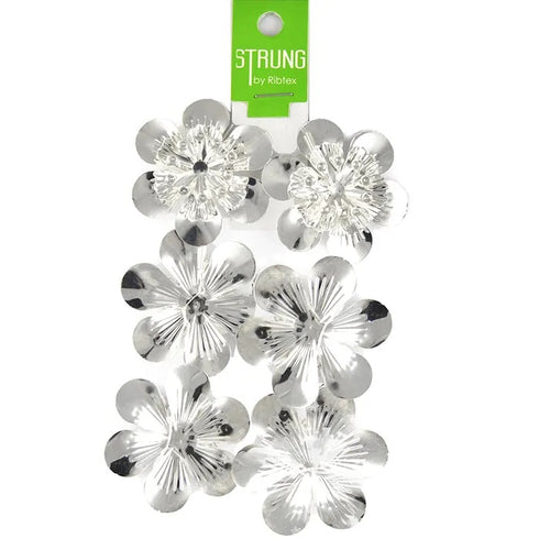50mm Metal Alloy 3D Flower Shape Strung Bead (available in 2 colours)