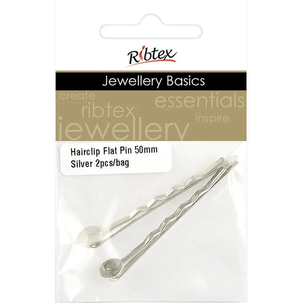 50mm Metal Alloy Flat Hairclip Pin