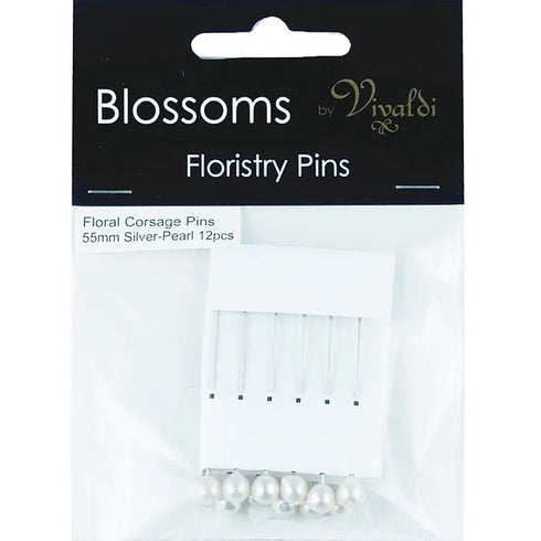 55mm Corsage Floral Pins with Pearls