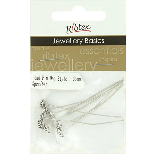 55mm Metal Alloy Style 1 Head Pins