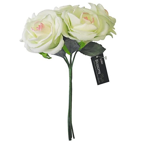 5 Heads Foam Rose Flowers Bunch (available in 8 colours)