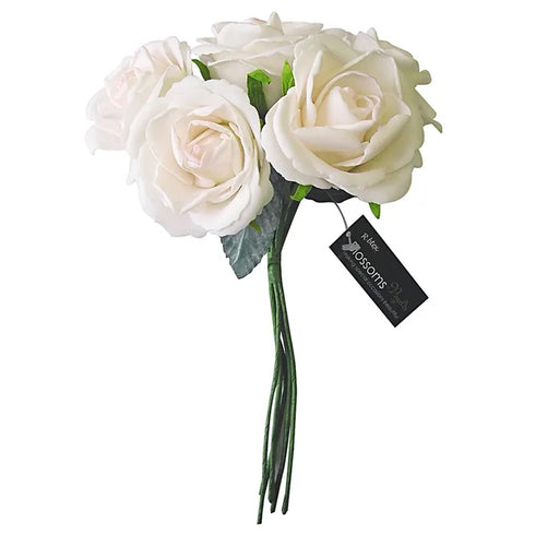 5 Heads Foam Rose Flowers Bunch (available in 8 colours)