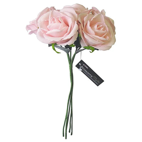 5 Heads Foam Rose Flowers Bunch (available in 8 colours)