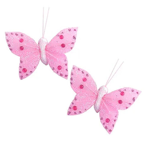 5cm Feather Glitter Butterfly (available in 6 colours)