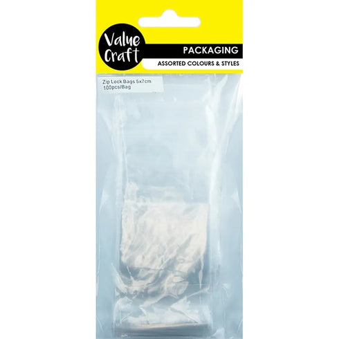 5cm x 7cm Clear Zip Lock Bags