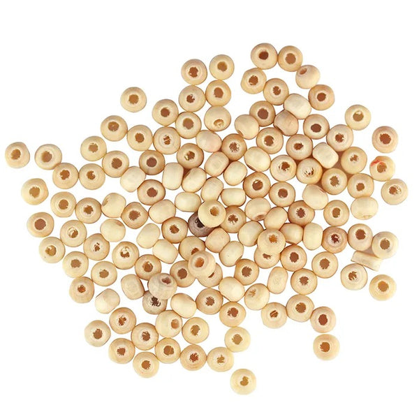 5mm Natural Wooden Seed Beads